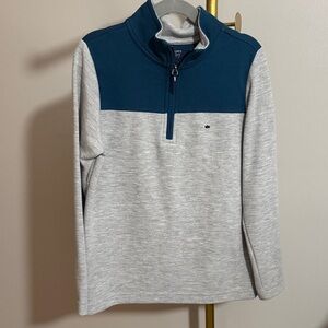 Crown kids Zip-Up Sweater in Blue and Gray
